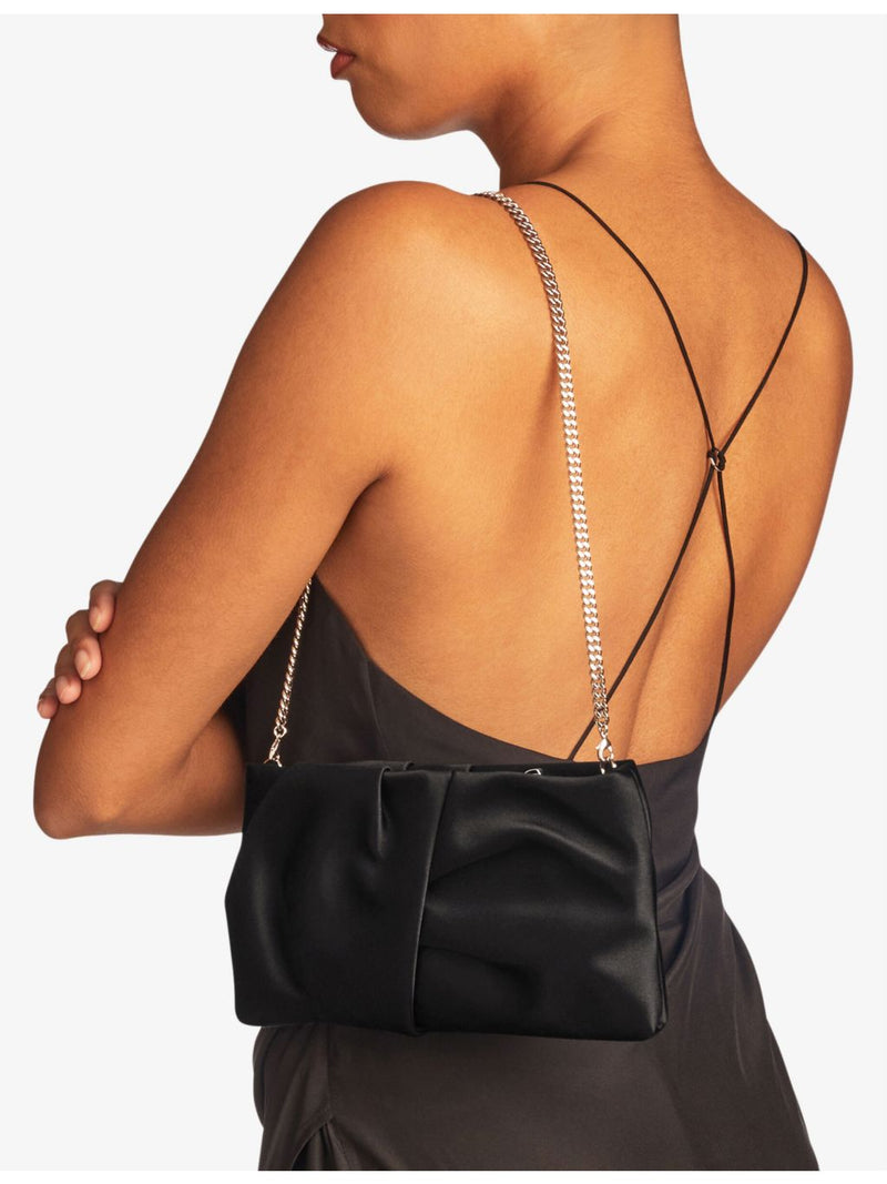 Jimmy Choo Bonny satin clutch bag with chain strap (British brand)