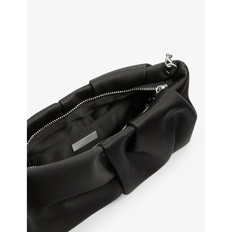 Jimmy Choo Bonny satin clutch bag with chain strap (British brand)