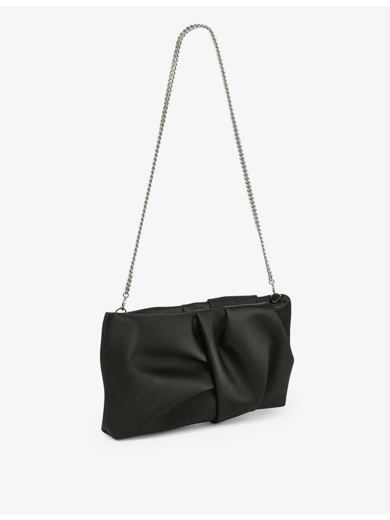 Jimmy Choo Bonny satin clutch bag with chain strap (British brand)
