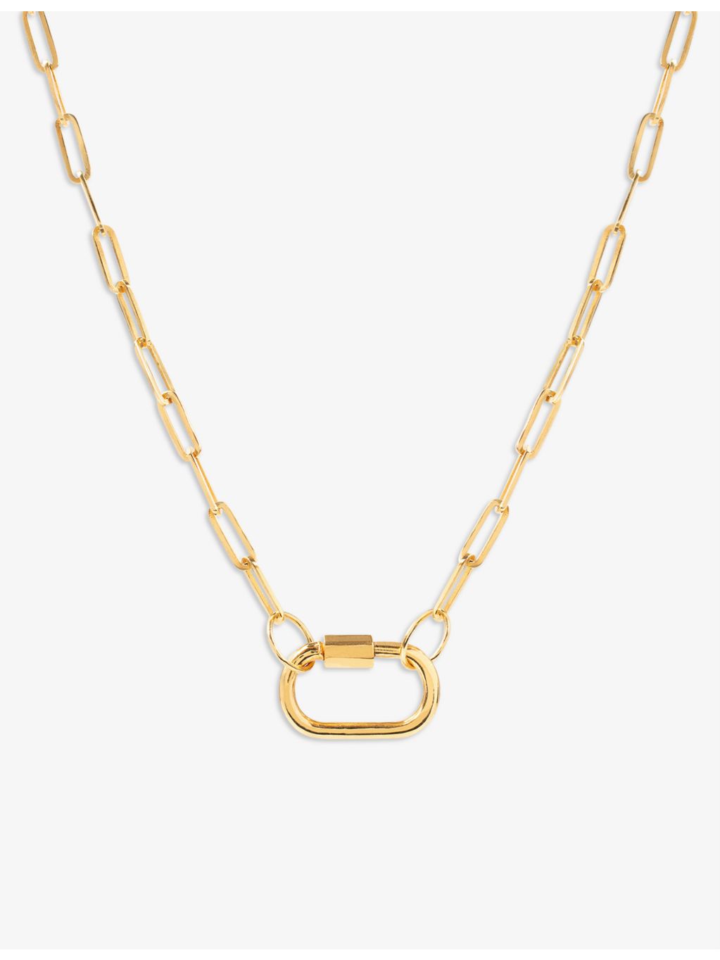 Amadeus gold vermeil paperclip necklace 40cm (British brand)