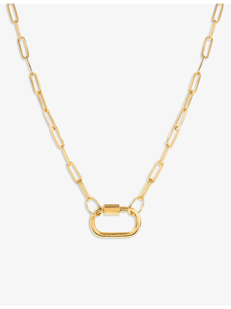 Amadeus gold vermeil paperclip necklace 40cm (British brand)