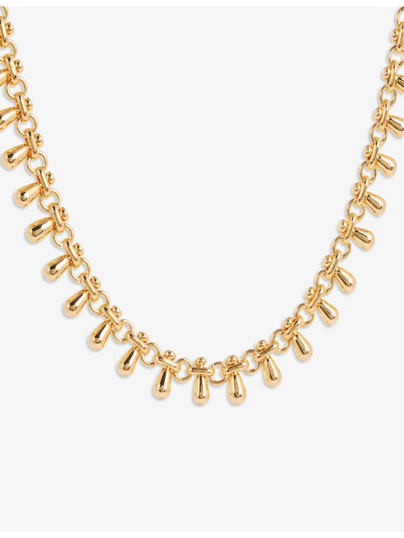 Amadeus Katia 14ct gold-plated brass necklace, imported from the UK