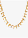 Amadeus Katia 14ct gold-plated brass necklace, imported from the UK