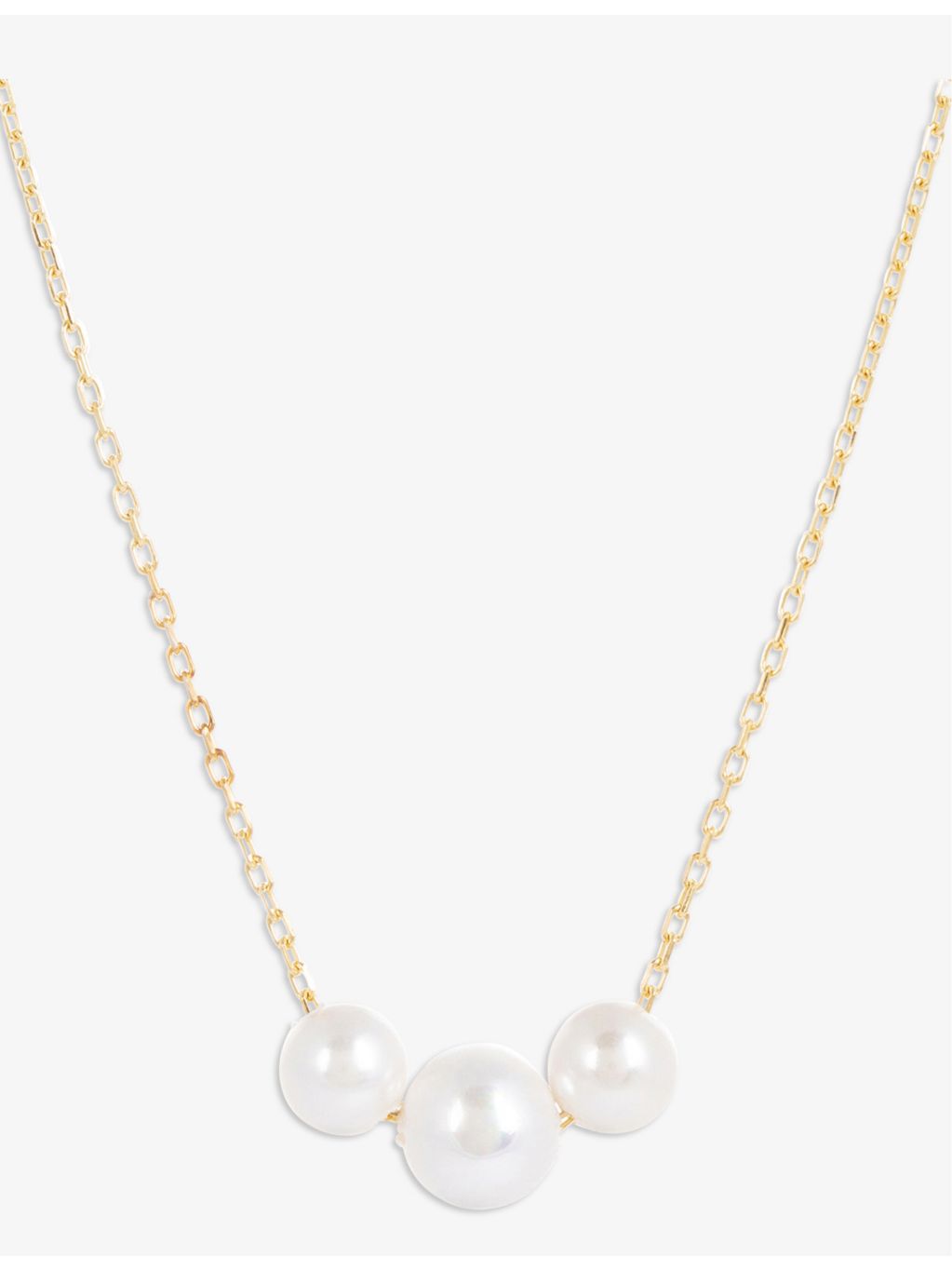 La Maison Couture Laura 14ct yellow-gold vermeil pearl necklace - British product