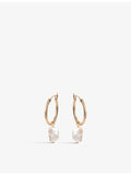 La Maison Couture pearl hoop earrings 14ct gold vermeil, UK version