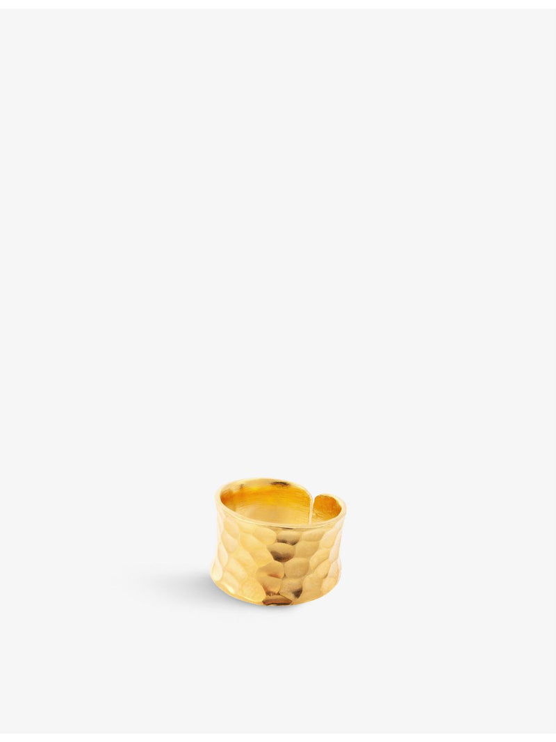 Amadeus Nudo 14ct gold vermeil adjustable ring, imported from the UK