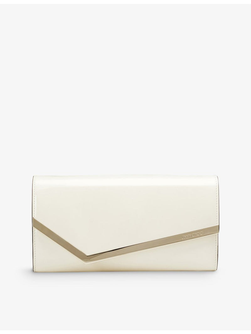 Jimmy Choo Emmie patent-leather clutch 22cm - British product