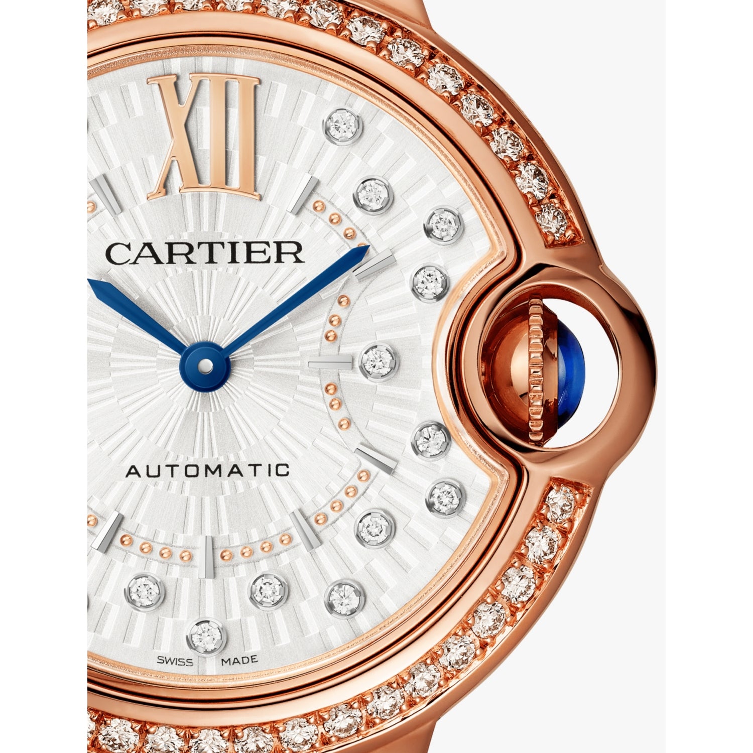 Cartier Ballon Bleu rose-gold automatic watch 33mm, UK version