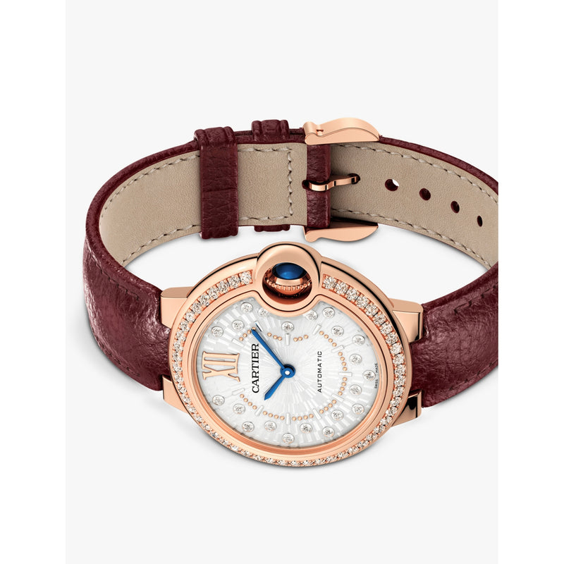 Cartier Ballon Bleu rose-gold automatic watch 33mm, UK version