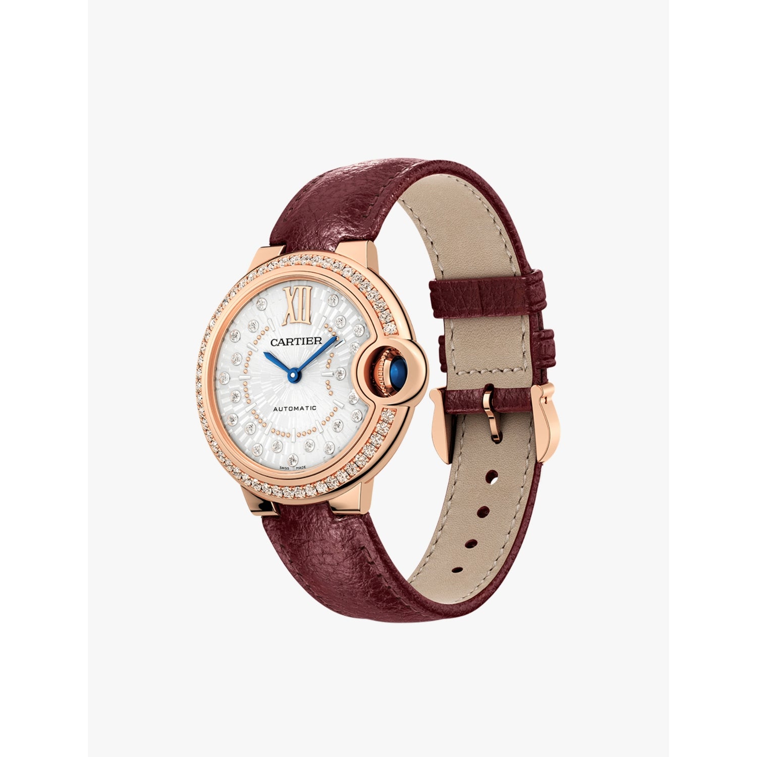 Cartier Ballon Bleu rose-gold automatic watch 33mm, UK version