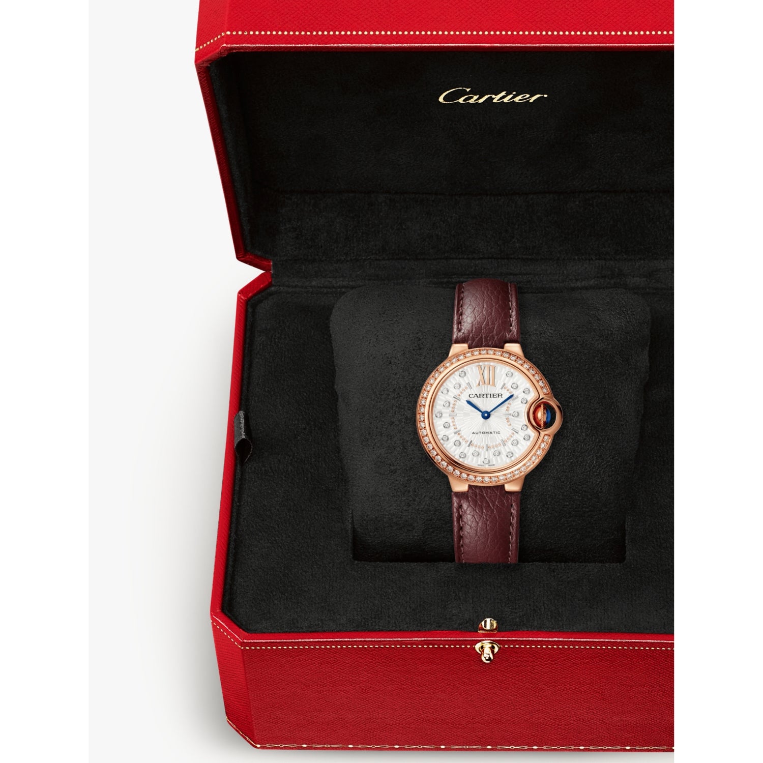 Cartier Ballon Bleu rose-gold automatic watch 33mm, UK version