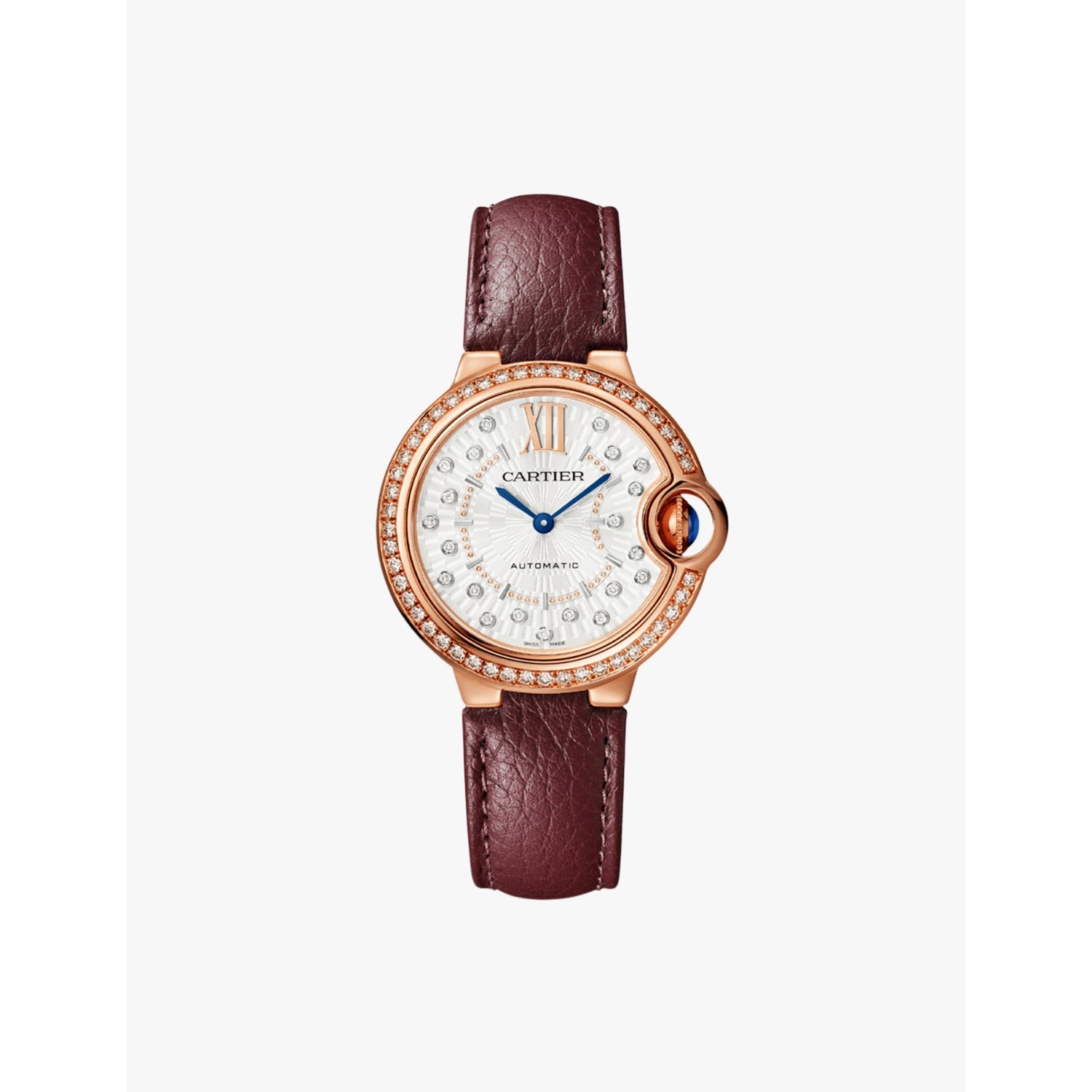 Cartier Ballon Bleu rose-gold automatic watch 33mm, UK version