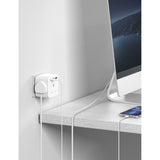 Momax OnePlug three outlet PD adapter white compact, UK version