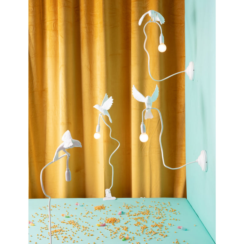 Seletti resin clamp lamp Sparrow design 100cm, UK version