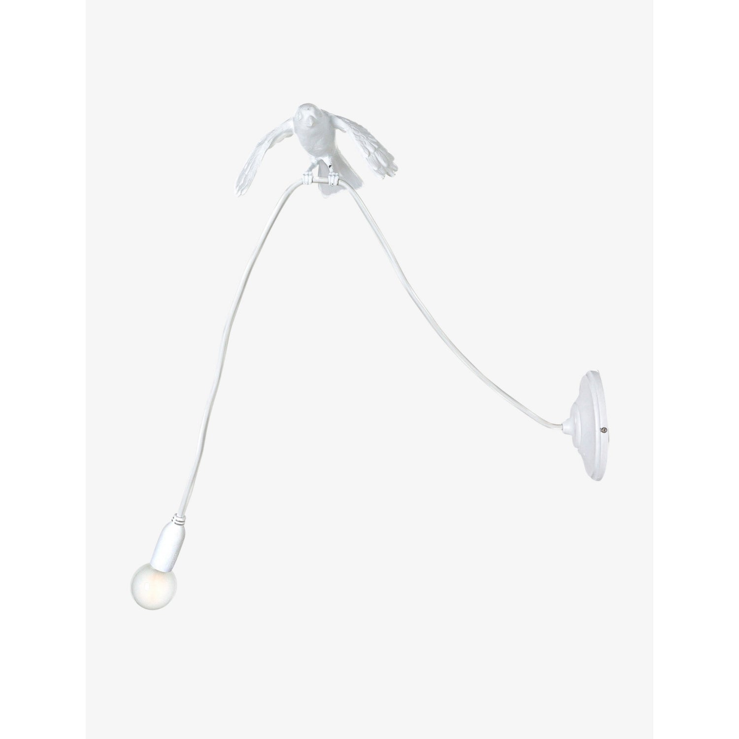 Seletti Sparrow Taking Off resin wall lamp 100cm, UK version
