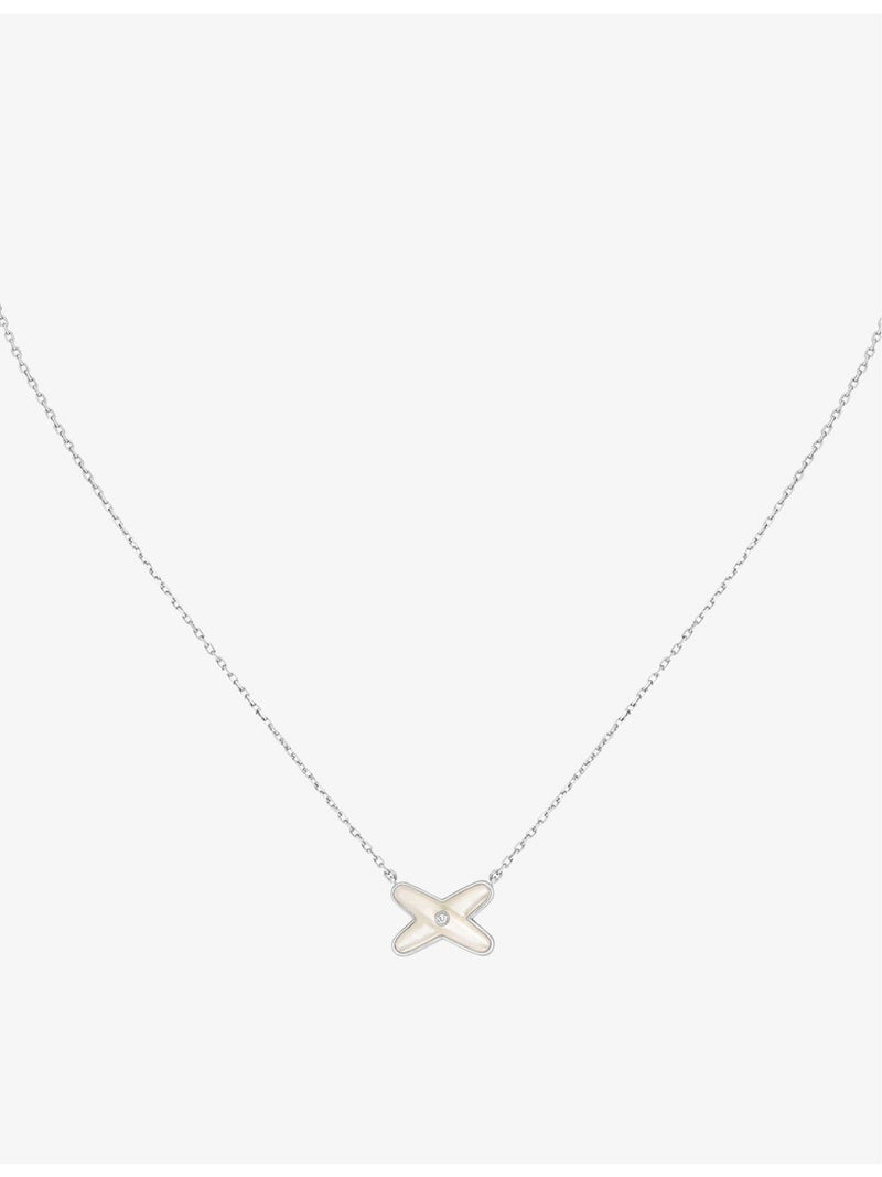 Chaumet Jeux de Liens necklace 18ct white gold diamond mother-of-pearl (British brand)