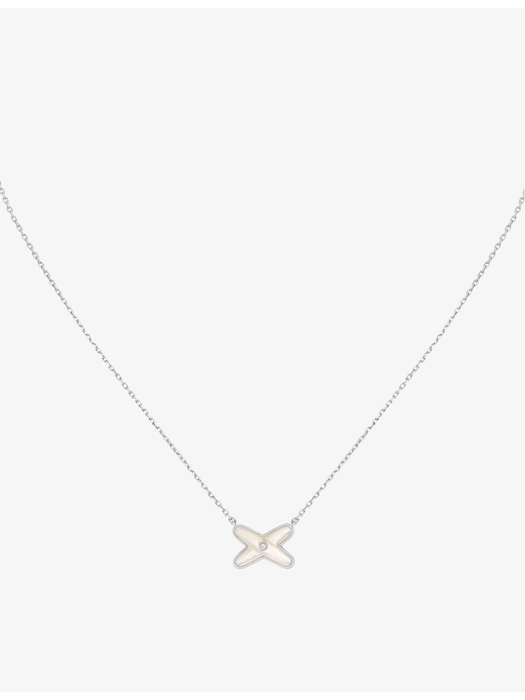 Chaumet Jeux de Liens necklace 18ct white gold diamond mother-of-pearl (British brand)