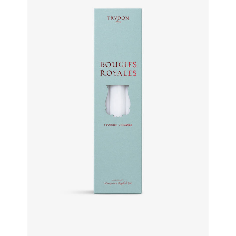 Trudon White Royale candlesticks set of six (British brand)
