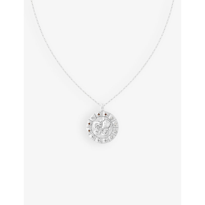 Aquarius Bold Zodiac plated 925 sterling-silver necklace - GOLD