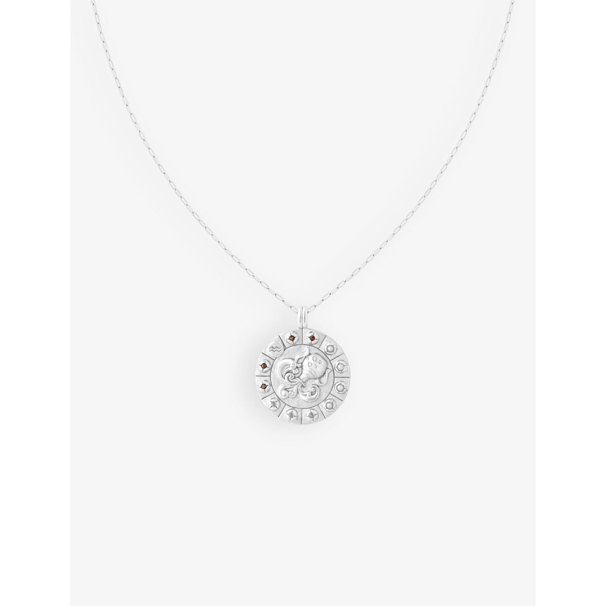 Aquarius Bold Zodiac plated 925 sterling-silver necklace - GOLD