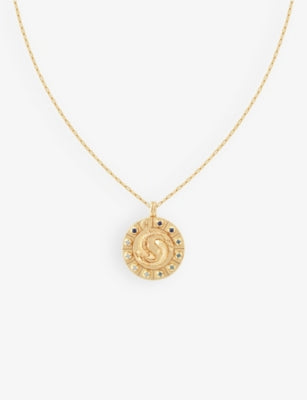 Astrid & Miyu Pisces zodiac necklace sterling silver (British brand)