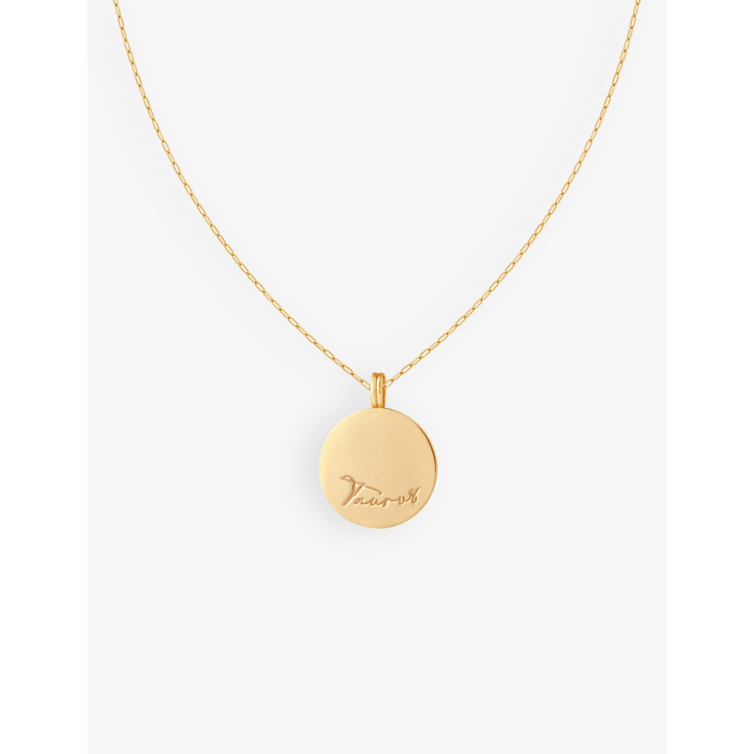 Astrid & Miyu Taurus zodiac plated silver necklace (British brand)