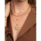 Astrid & Miyu Taurus zodiac plated silver necklace (British brand)