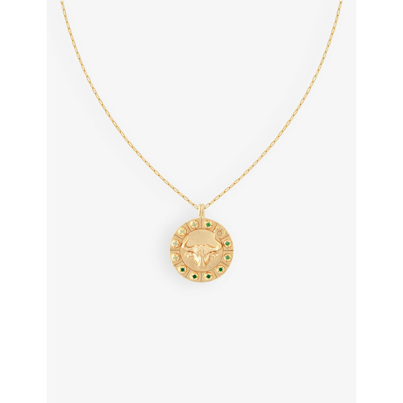 Taurus Bold Zodiac plated 925 sterling-silver necklace - GOLD