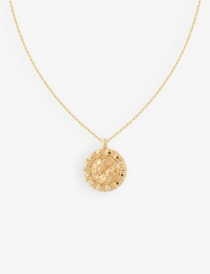 Astrid & Miyu Gemini zodiac necklace with cubic zirconia stones, imported from the UK