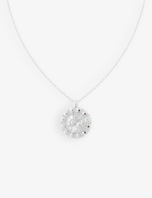 Astrid & Miyu Gemini zodiac necklace with cubic zirconia stones, imported from the UK