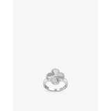 Van Cleef & Arpels Vintage Alhambra guilloché ring 18ct white gold (British brand)