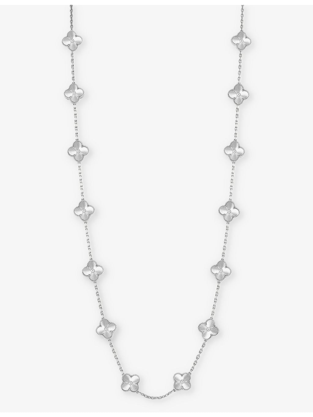 Van Cleef & Arpels Alhambra necklace in 18ct white gold, UK version