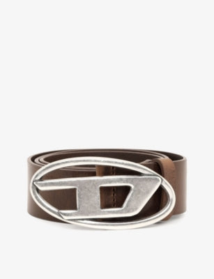 Diesel B-1dr Logo-Buckle Leather Belt