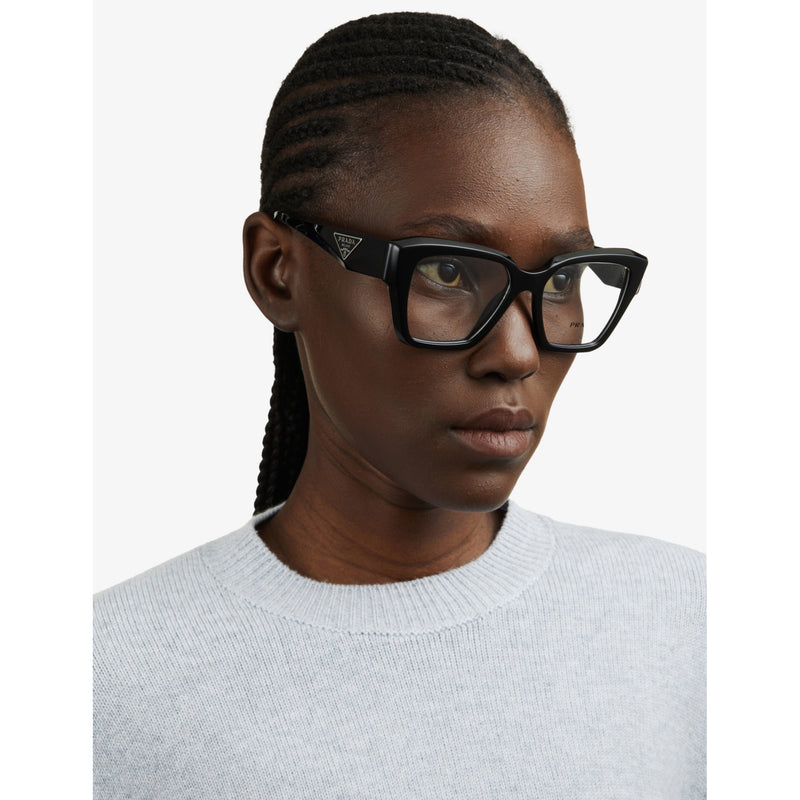 Prada PR 09ZV square-frame acetate optical glasses (British brand)
