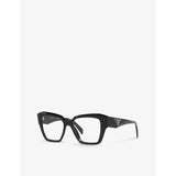 Prada PR 09ZV square-frame acetate optical glasses (British brand)