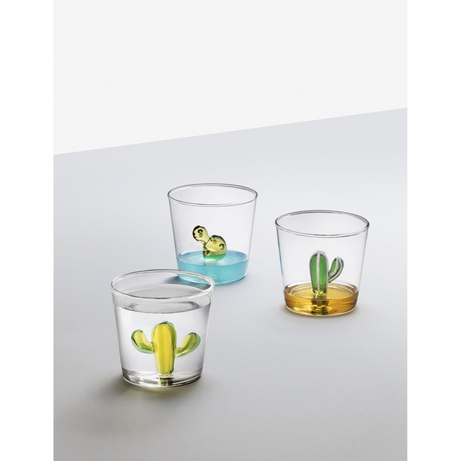 Ichendorf cactus handmade glass tumbler 8cm - British product