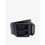 Logo-embossed leather belt - BLACK - 30