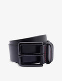 HUGO logo-embossed leather belt 4cm width - British product