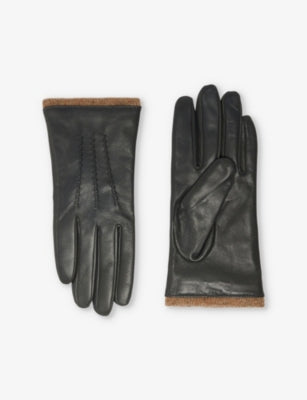 Dents Lorraine leather gloves with wool lining (British brand)