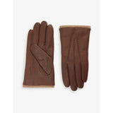 Lorraine leather gloves - CHARCOAL - S