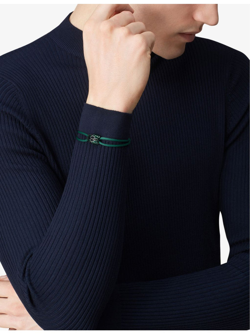 Bvlgari Serpenti Forever cord bracelet brass agate enamel, UK version