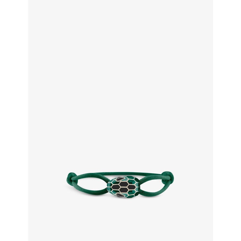 Bvlgari Serpenti Forever cord bracelet brass agate enamel, UK version