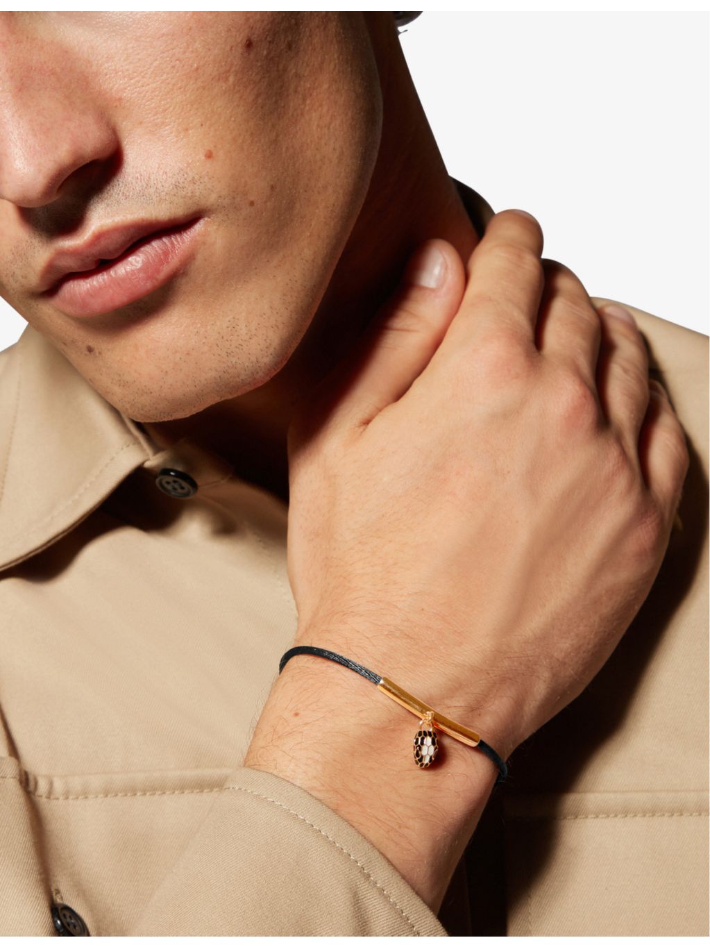 Bvlgari Serpenti Forever gold-plated brass agate enamel bracelet, imported from the UK