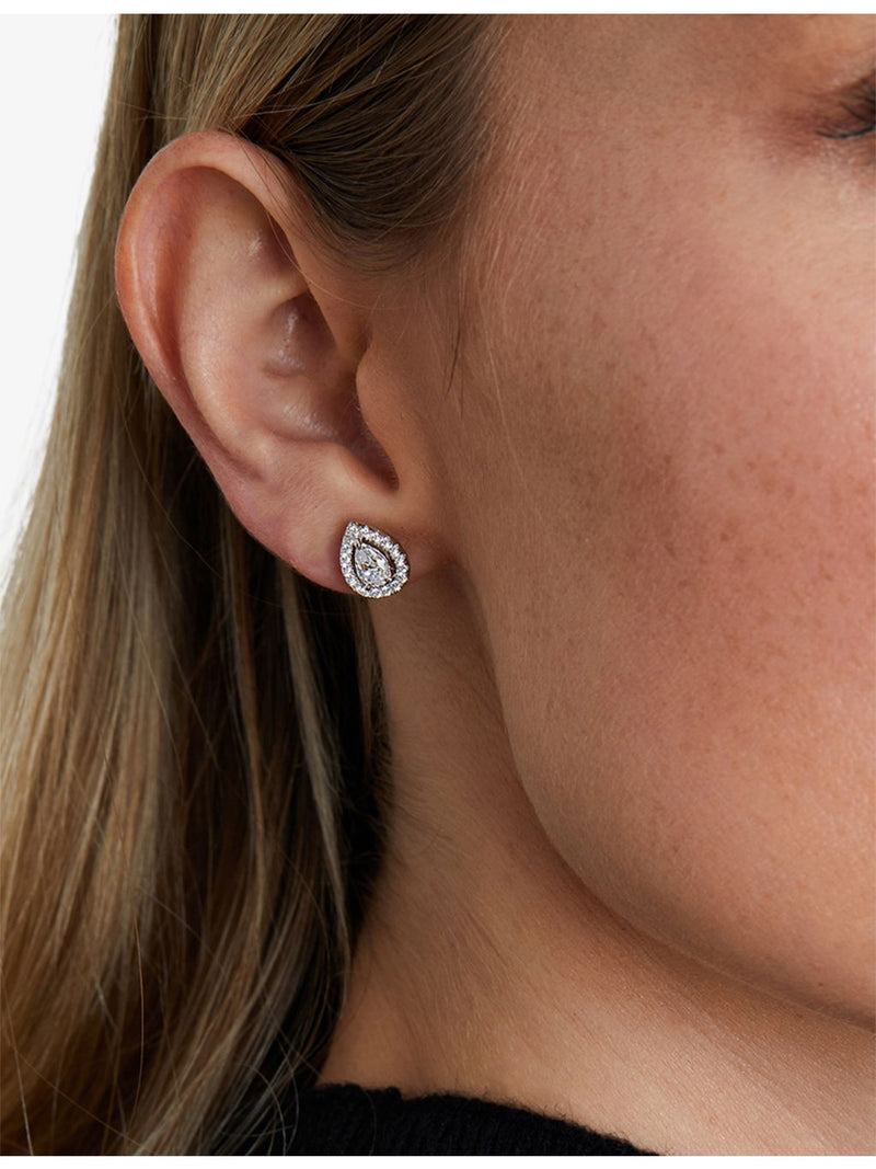 CARAT London Emilie silver and zirconia earrings, imported from the UK