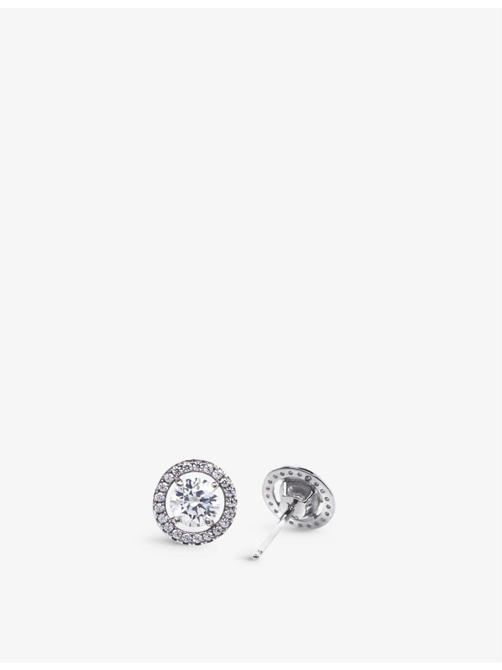 CARAT London sterling silver cubic zirconia stud earrings 0.45ct, UK version
