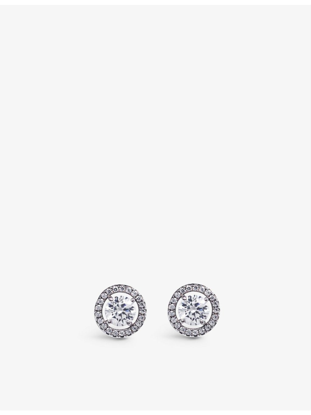 CARAT London sterling silver cubic zirconia stud earrings 0.45ct, UK version