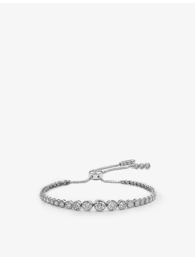 selfridges Carat London Quentin Sterling Silver and 2.56ct Cubic Zirconia Bracelet- Buy online at McGrocer