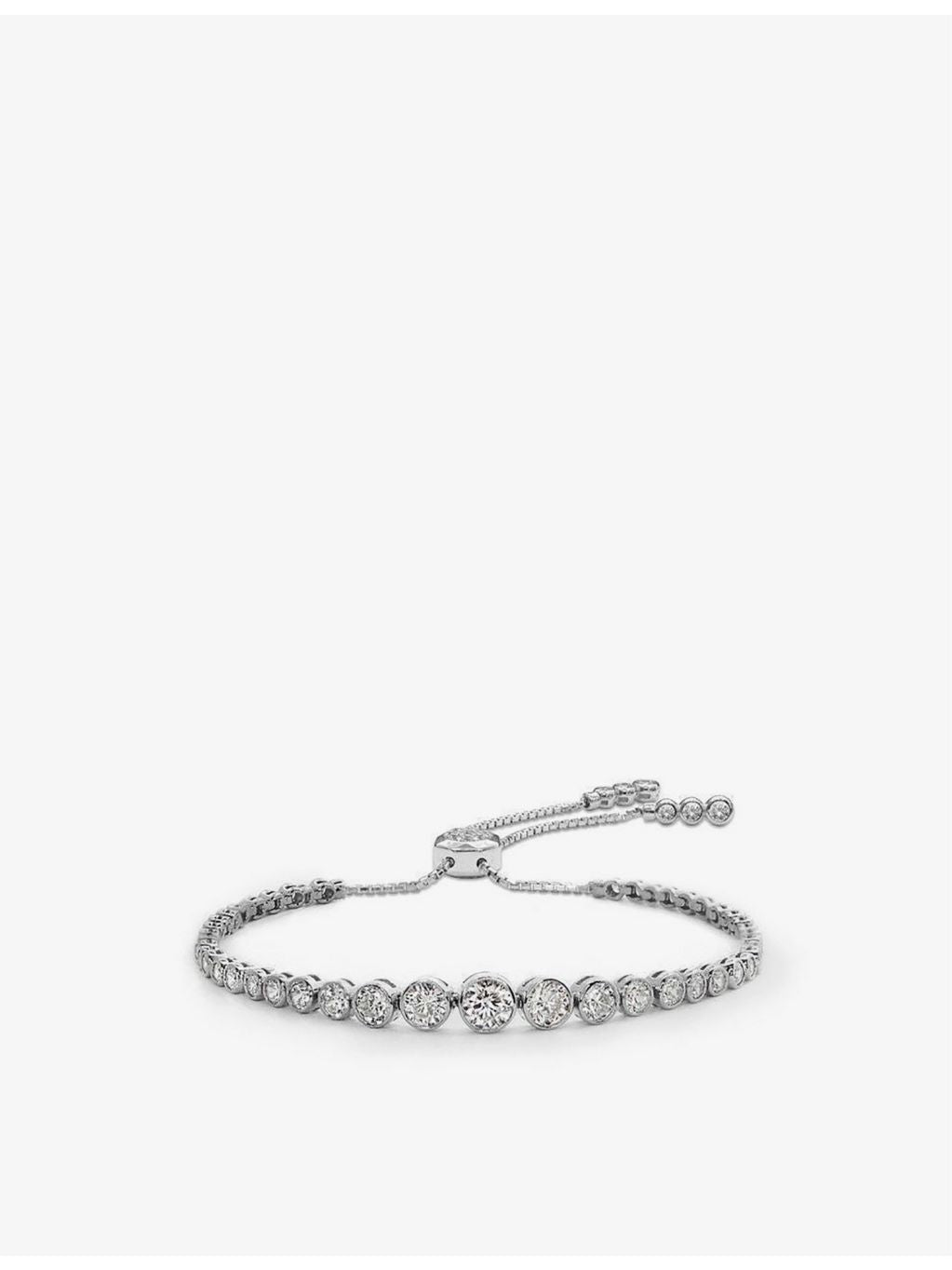 CARAT London Quentin sterling silver bracelet with 2.56ct cubic zirconia (British brand)