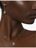 CARAT London pear-shaped cubic zirconia drop earrings, sterling silver (British brand)