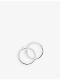 Carat London sterling-silver hoop earrings with cubic zirconia, imported from the UK